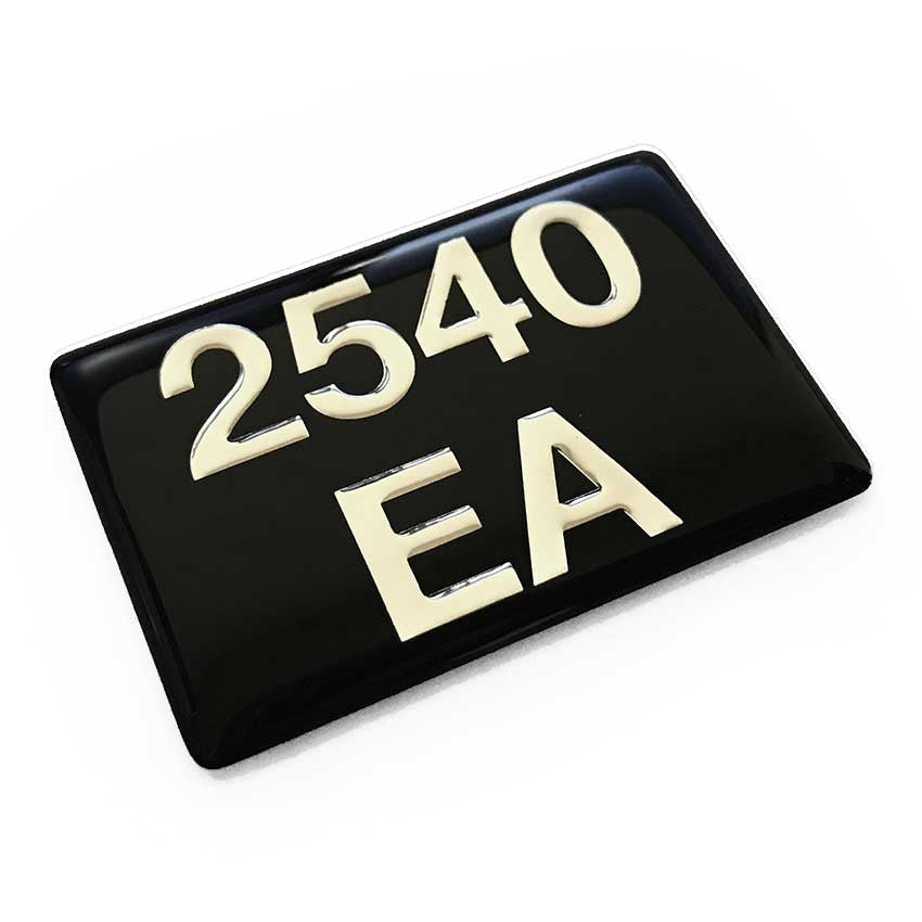 Door Label/Black Rectangle/Tuttnauer 2540EA Part: 02510224