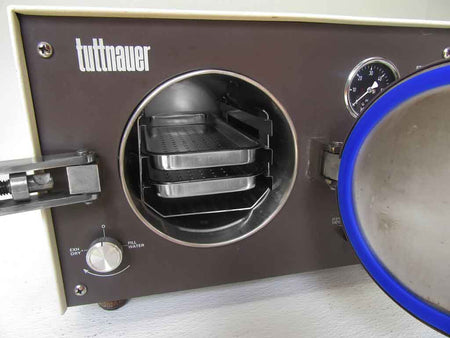 Tuttnauer 1730m refurbished autoclave - door open