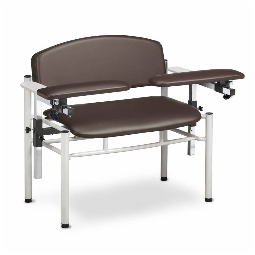 Clinton SC Series Blood Draw Chair w/Padded Flip Arm, Extra Wide, 300lb Capacity