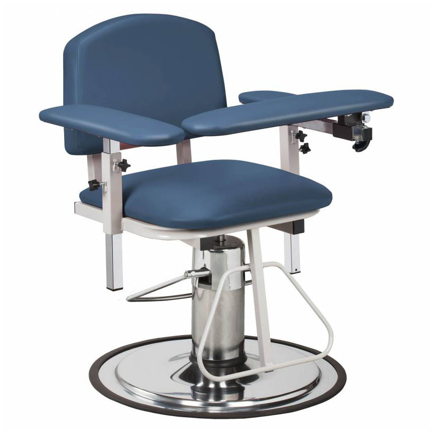 Clinton H Series Hydraulic Blood Drawing Chair w/Padded Flip Arm