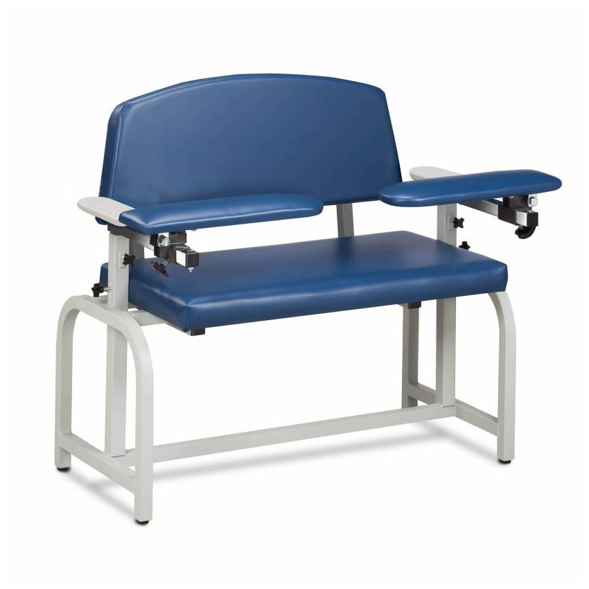 Clinton LabX Series Blood Drawer Chair w/Padded Flip Arms, Extra Wide, 400lb Capacity