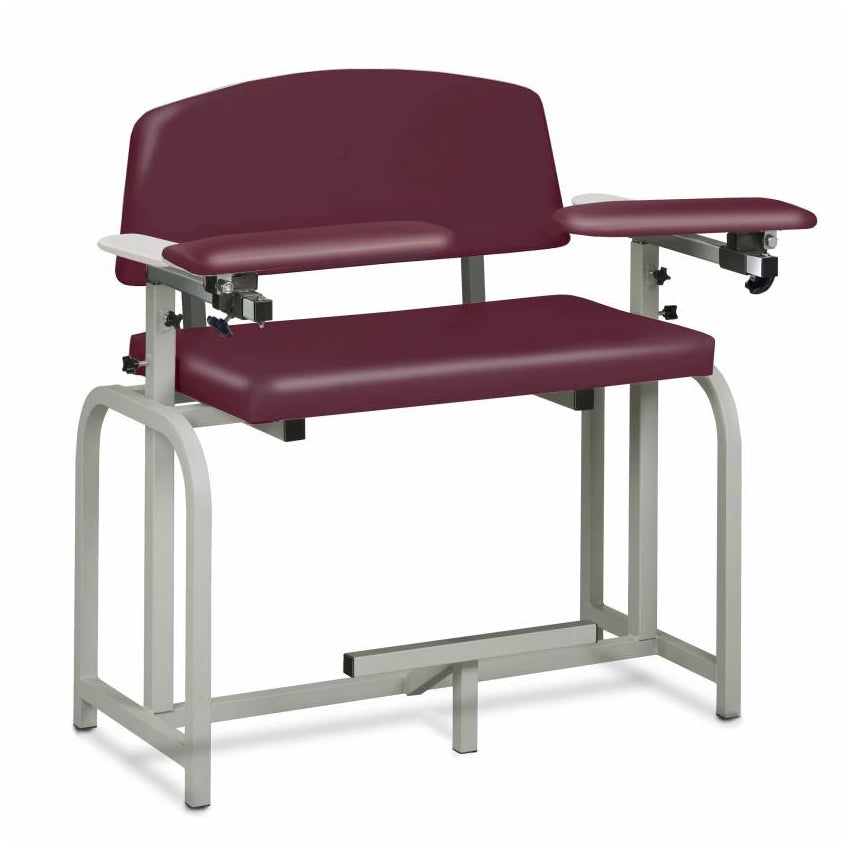 Clinton LabX Series Blood Draw Chair w/Padded Flip Arms, Extra Tall & Extra Wide, 400lb Capacity