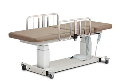 Clinton Ultrasound Table W/ Drop Window, Fowler Back, and Side Railing Part: 80072