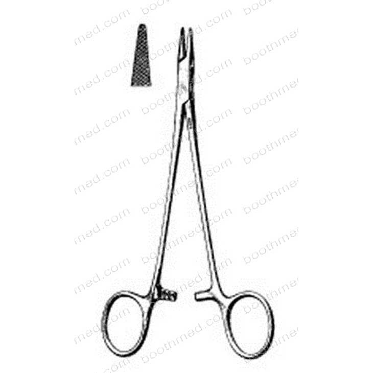 OR Grade Meisterhand Baumgartner Needle Holder, 5-3/4", Tungsten Carbide Jaws, Gold Plated Handles SKU:MH8-40TC