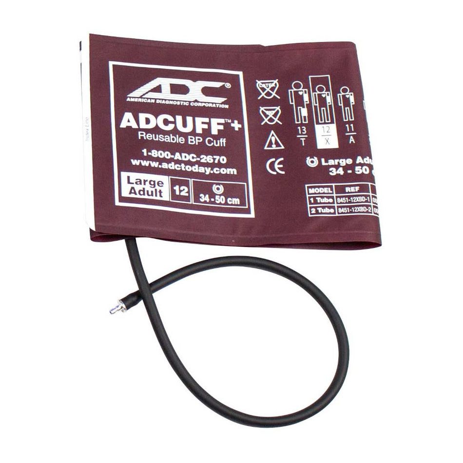 ADC - Adview Large Adult BP Cuff, Burgundy - 9005-12XBD-1MB