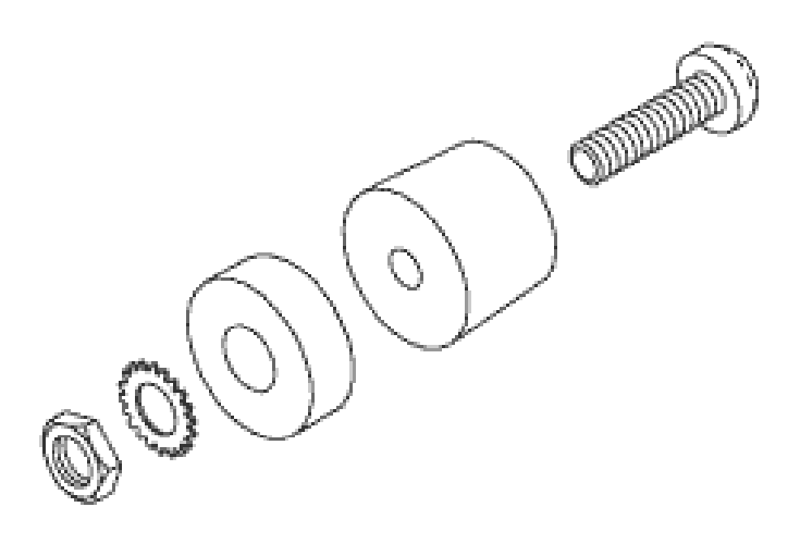 Booth Medical - Front Rubber Foot Assembly - AMF166