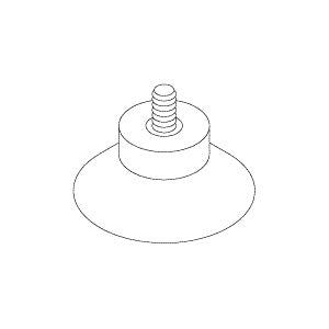 Feet, Centrifuge Suction, 4/pkg. Part: X01-004288-001/RPF894