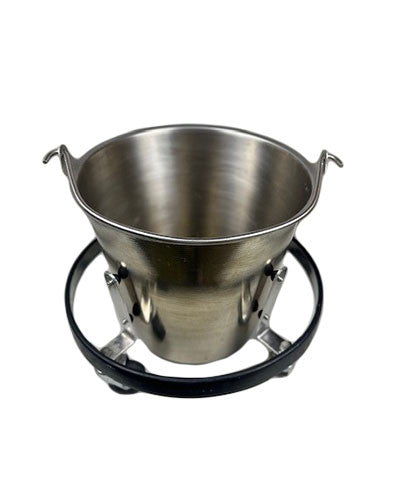 Brewer Stainless Steel 13 Quart Kick Bucket with Frame 