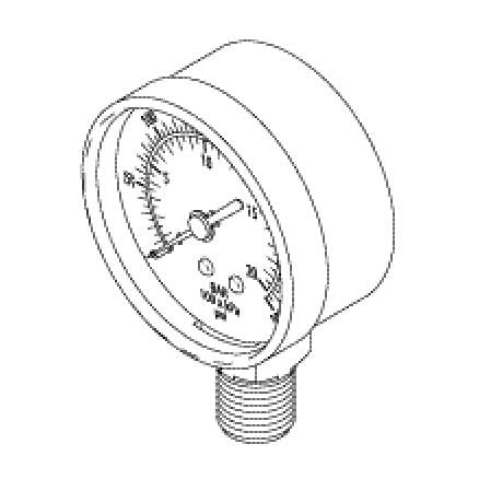 Pressure Gauge For Dental Compressor (300psi) - CMG049