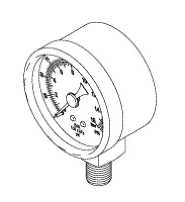 Pressure Gauge (230psi) For DentalEZ Dental Compressor - CMG050