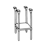Stand, Stainless, Adjustable, Market Forge Sterilimatic  Part: 95-6060
