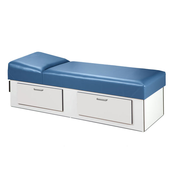 Clinton 3713 Upholstered Apron Couch w/ Double Drawer Storage