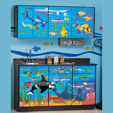 Clinton 6136-BW Imagination Series Ocean Pediatric Cabinet