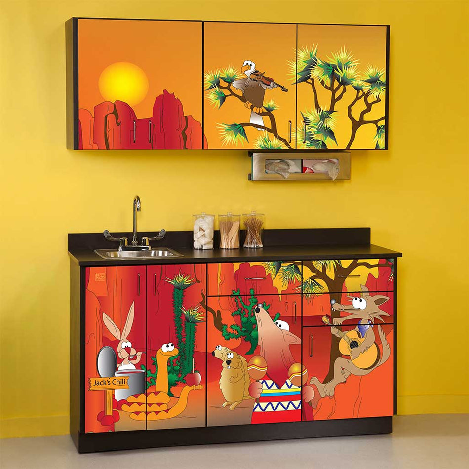 Clinton 6152-BW Imagination Series Southwestfest Pediatric Cabinet
