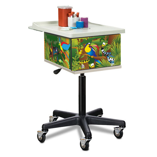 Clinton 67232 Rainforest Follies 2-Bin Phlebotomy Cart