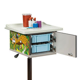 Clinton 67232 Rainforest Follies 2-Bin Phlebotomy Cart