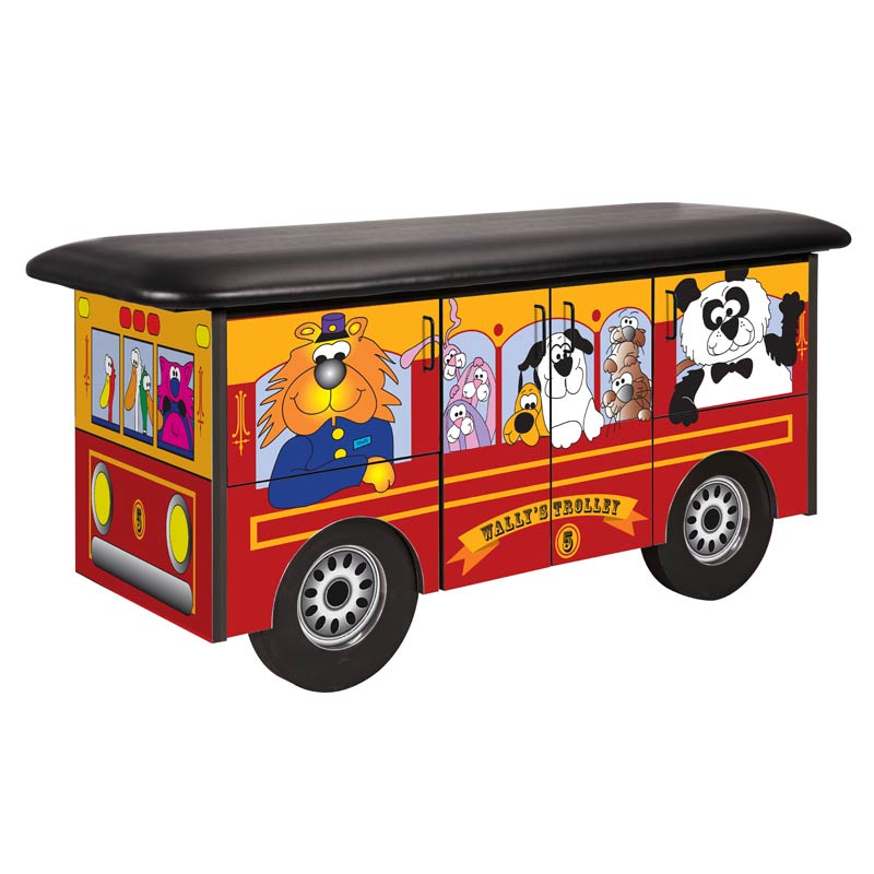 Clinton 7080 Fun Series Wally's Trolley Treatment Table, Pediatric