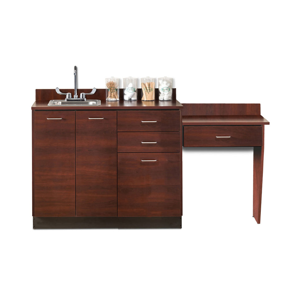 Clinton 8042-99 Classic Base Cabinet Set with Desk