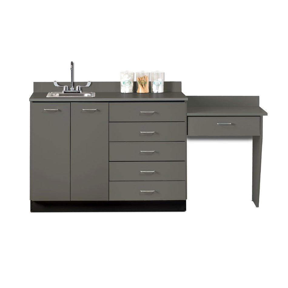 Clinton 8048-99 Classic Base Cabinet Set with Desk