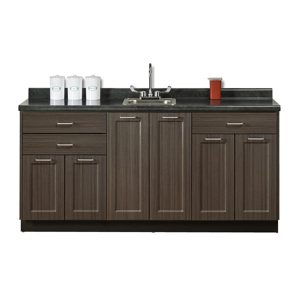 Clinton 8672 Fashion Finish Base Cabinet w/ 6 Doors & 3 Drawers