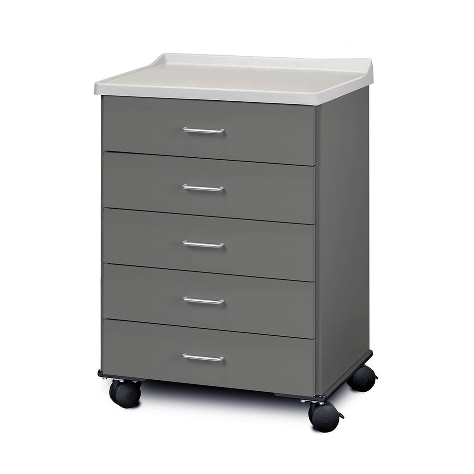Clinton 8950-A Mobile Treatment Cabinet w/ Molded Top & 5 Drawers