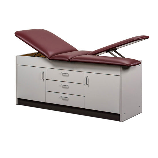 Clinton Sports Training Table - Center Drawers, Closed-Door, Double Leg Lift