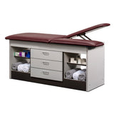 Clinton Sports Training Table - Center Drawers, Open Storage, Double Leg Lift