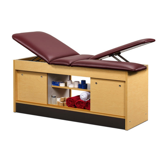 Clinton Sports Training Table - Sliding Doors, Open Storage, Double Leg Lift