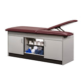 Clinton Sports Training Table - Open Shelf, Closed Doors, Double Leg Lift