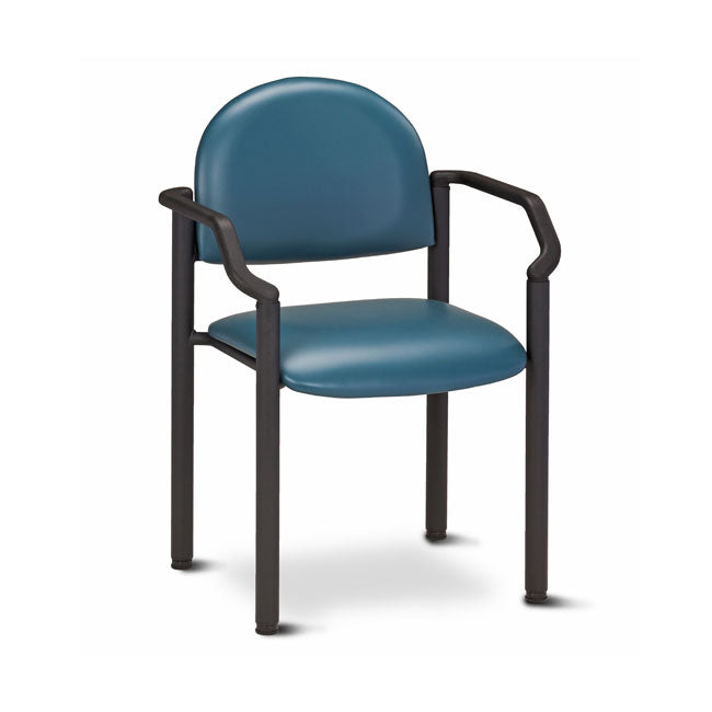 Clinton C-50B Exam Room Chair - Black Frame w/ Arms