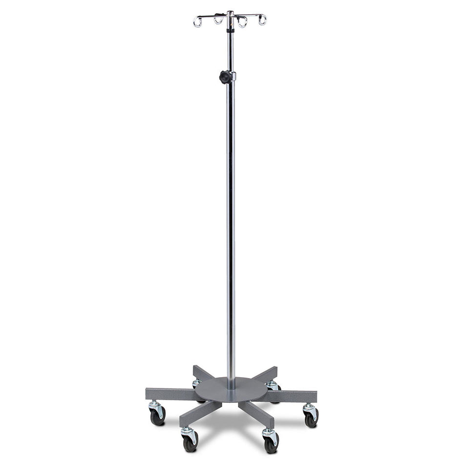 Clinton IV-334 6-Leg, 4-Hook Infusion Pump Stand