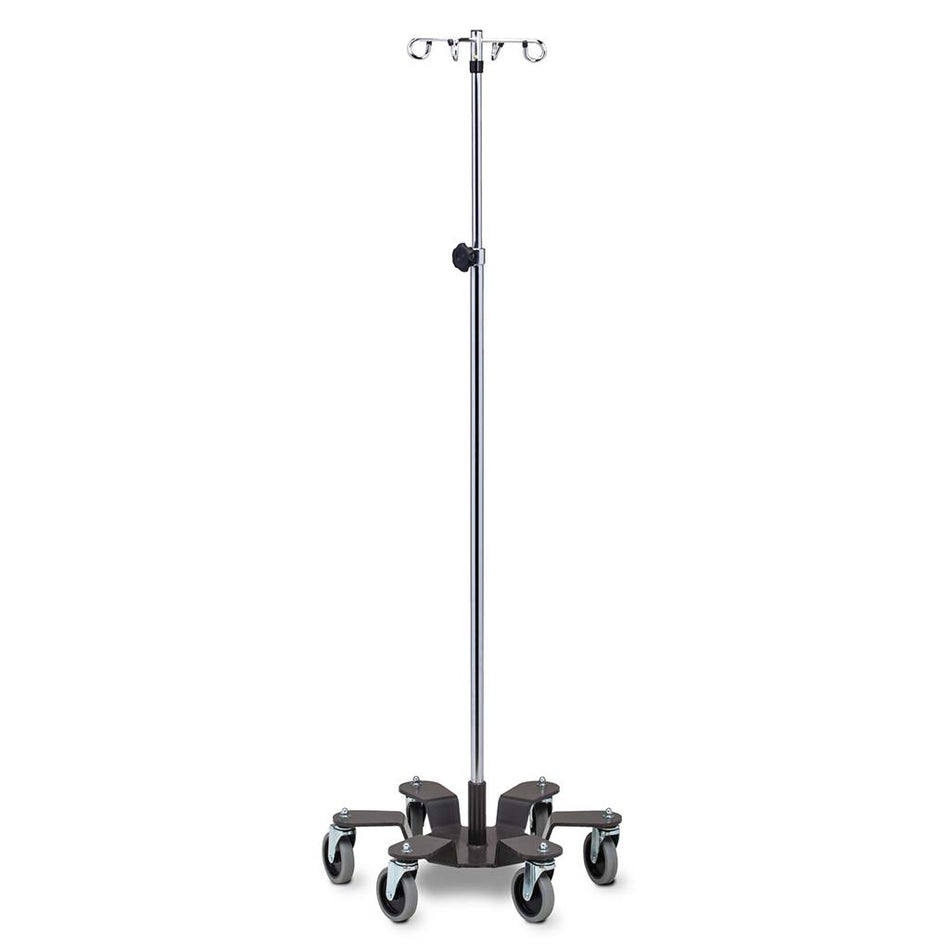 Clinton IV-604 6-Leg, 4 Hook, Heavy Base Infusion Pump Stand