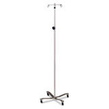 Clinton IVS-312 Stainless Steel 2-Hook, 4-Leg Knob Lock IV Pole