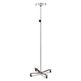 Clinton IVS-314 Stainless Steel 4-Hook, 4-Leg Knob Lock IV Pole