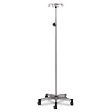Clinton IVS-354 Stainless Steel 4-Hook, 5-Leg Knob Lock IV Pole