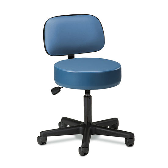 Clinton Standard Series 5-Leg Pneumatic Stool with Backrest - 2135-21