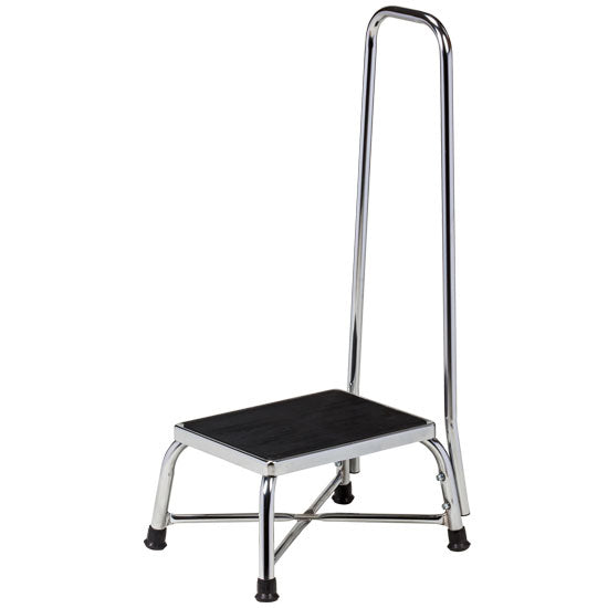 Clinton T-6150 Chrome Heavy Duty Step Stool with Handrail