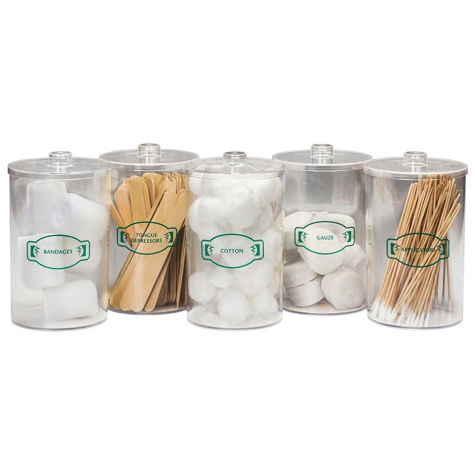 Clinton T-70 Clear Plastic Sundry Jars