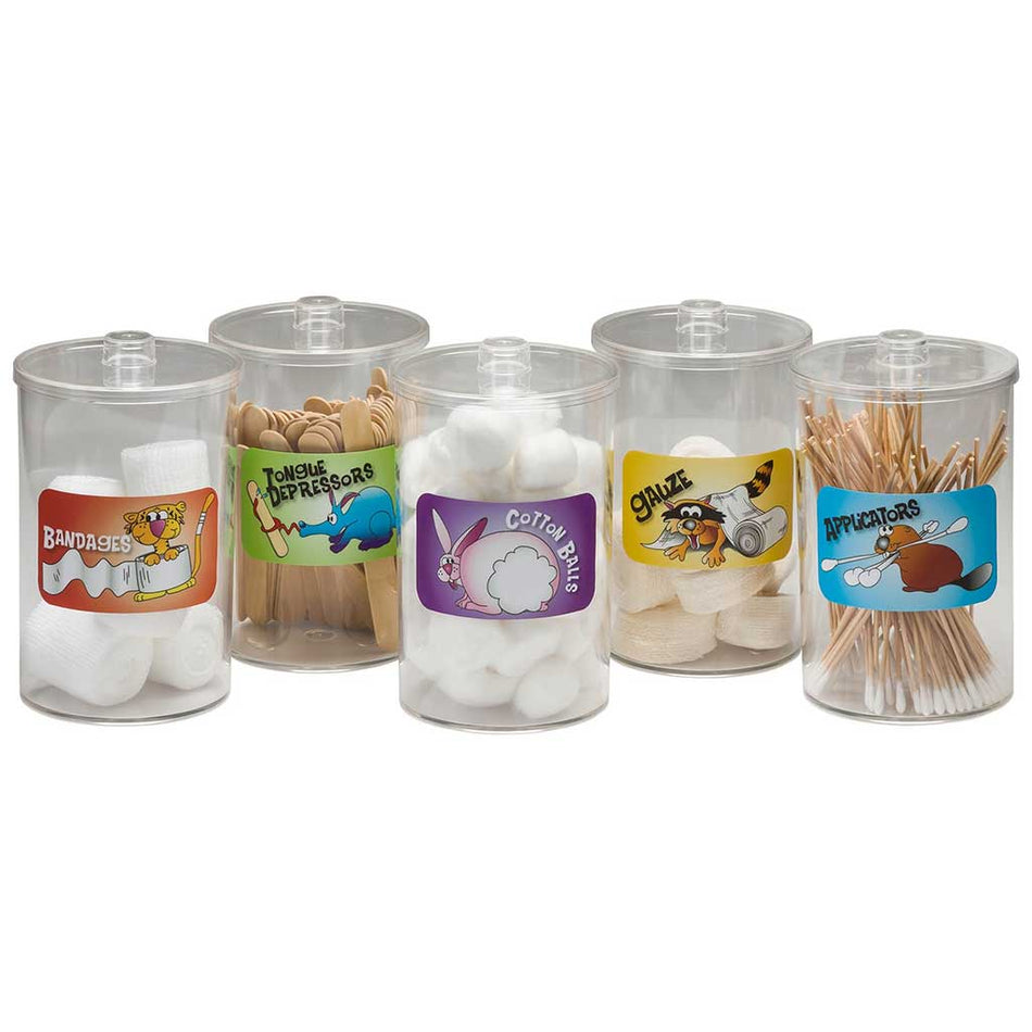 Clinton T-77 Clear Plastic Animal Pals Sundry Jars