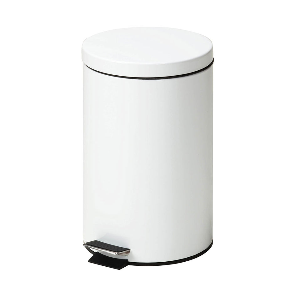 Clinton TR-13W Small Round White Waste Receptacle