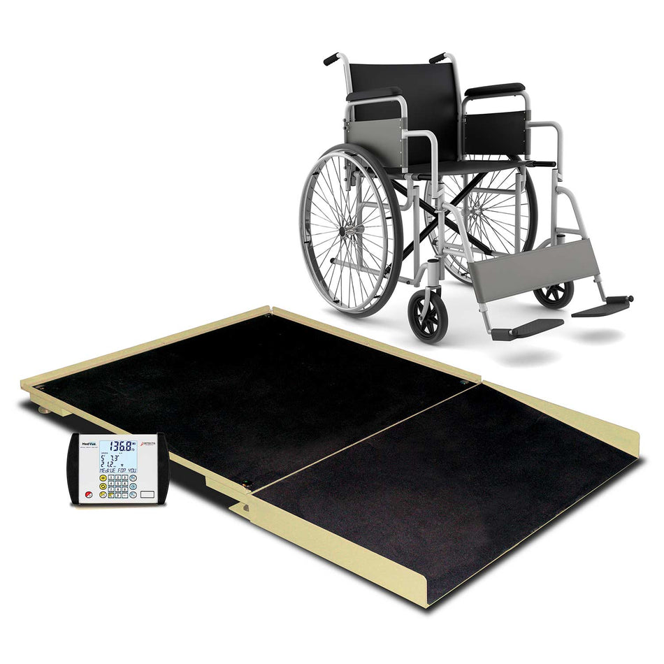 FHD-144-II - Detecto - Floor Scale, 4' x 4', 1000 Lb Capacity, Ramp