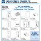 Parts, Spare Package Castle Sterilizer Part: 613016002503/CSP047