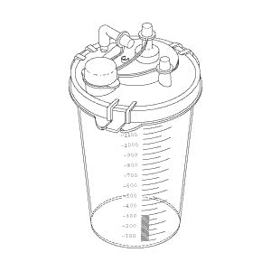 Canister, 1100ML Collection/Gomco Pump Part: 01-90-3695/GOC044