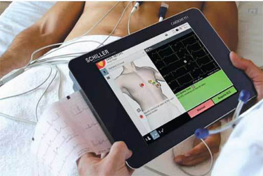 Schiller Cardiovit FT-1 ECG Machine In Action 