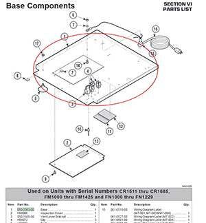 Booth Medical - Plate, Base  Midmark M7 Autoclave Part: 050-2383-00