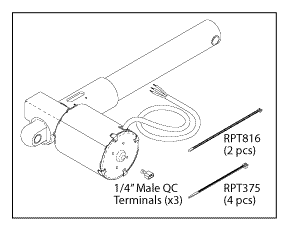 Base & Tilt Actuator, Midmark Ritter Table Part 002-0214-00 or 002-0562-00