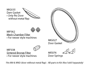 Booth Medical - Gasket, PM Kit w/o Flap Midmark M9 Part: 053-0508-00/MIK072