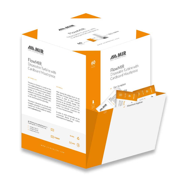 MIR Disposable Turbine W/Mouthpiece - FlowMIR, 60 per Box - 910004