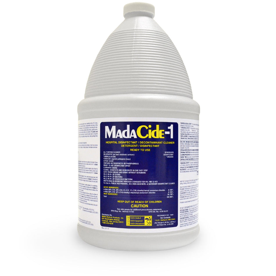 MadaCide-1 Broad Spectrum Multipurpose Disinfectant (4/gal/cs) - 7009