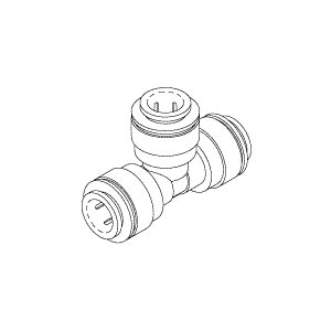 Fitting, Tee (3/8" Push In) DSD Medivator Part:MT02-0017/RXF056